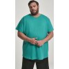 Pánské Tričko Urban Classics Prodloužené mírně zaoblené pánské triko zelená