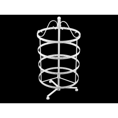 Prima-obchod Otočný stojan na náušnice 30 cm, barva bílá – Zboží Mobilmania