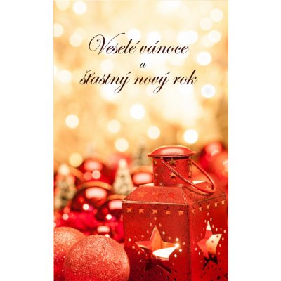 ČokoBanka dárkové pouzdro obálka krabíčka na čokoládu Veselé Vánoce a štastný nový rok 20.5 x 12.5 cm