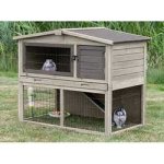 Trixie Natura králíkárna dřevěná s výběhem šedá hnědá 124 x 102 x 78 cm – Zboží Dáma