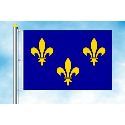 LIBEA, s.r.o. Île-de-France vlajka Rozměr: 100×150 cm, Uchycení: Karabiny na stožár – Hledejceny.cz