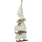 Krémová antik vánoční ozdoba brusle Vintage 9*2*10 cm Chic Antique – Hledejceny.cz