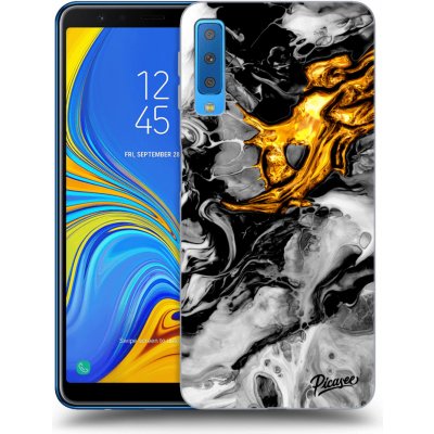 Pouzdro Picasee silikonové Samsung Galaxy A7 2018 A750F - Black Gold 2 černé – Zboží Mobilmania