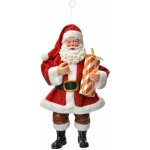 Clayre & Eef Červená závěsná vánoční dekorace Santa Claus držící dárek - 10*6*17 cm – Hledejceny.cz