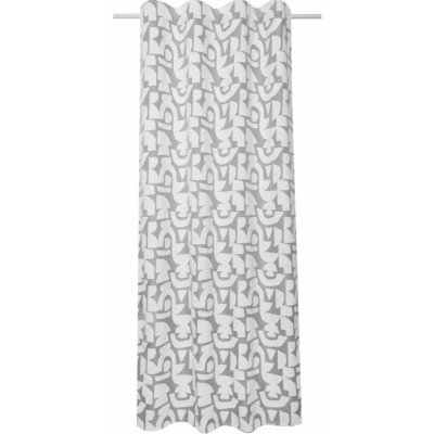 Sehlbach Závěs se skrytými poutky, grafický, stříbrně šedý, 175 x 135 cm – Hledejceny.cz