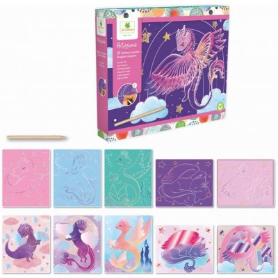 Škrabací obrázek Dráčci 10ks 20x24cm v krabičce 26,5x22x4cm – Hledejceny.cz