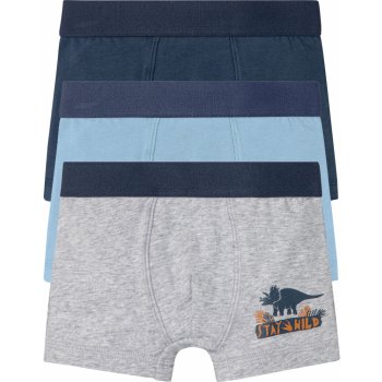 Lupilu chlapecké boxerky, 3 kusy šedá / modrá / navy modrá