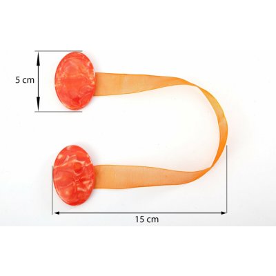 EUROFIRANY SADA 2KS DEKORAČNÍ SPONA NA ZÁVĚS 20 S MAGNETEM ORANŽOVÁ – Hledejceny.cz