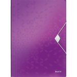 Leitz Desky s gumičkou WOW, A4, PP, purpurová – Hledejceny.cz