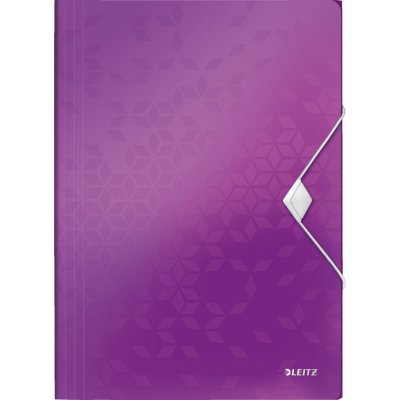 Leitz Desky s gumičkou WOW, A4, PP, purpurová – Hledejceny.cz