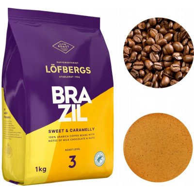 LÖFBERGS BRAZIL ARABICA 100% zrnková 1 kg – Hledejceny.cz
