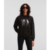 Dámská mikina Karl Lagerfeld mikina RHINESTONE sweatshirt černá