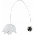 EUROFIRANY SADA 2KS DEKORAČNÍ SPONA NA ZÁVĚS TULIP S MAGNETEM 6 X 15 CM BÍLÁ – Zboží Dáma