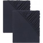 Livarno home žerzej prostěradlo prostěradel 2ks tmavě modré 90-100x200 – Zboží Dáma