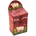 Sanu Babu Stará plechová kasička ručně malovaná 11x8x25cm AL – Zboží Dáma