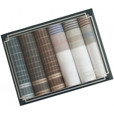 Ëtex Pánské látkové kapesníky VASSINI - 6 kusů M37-2 – Sleviste.cz