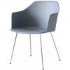 Jídelní židle &Tradition Rely HW33 s područkami chrom / light blue