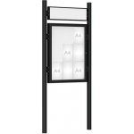 PROCITY Venkovní vitrína model 1000 9 x A4, černá, včetně sloupků a záhlaví | Zboží Auto