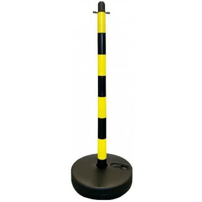 Černo-žlutý plastový vymezovací sloupek SCV - výška 90 cm – Zboží Mobilmania