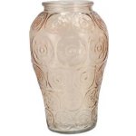 Béžová skleněná váza s reliéfem květin Delight - Ø 15*25 cm - daan kromhout – Hledejceny.cz