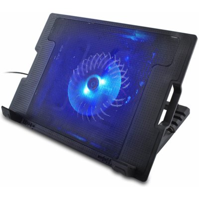 CoolerPad 2287 LED chladící podložka pod notebook 37x26,5cm, 17 palců, černá