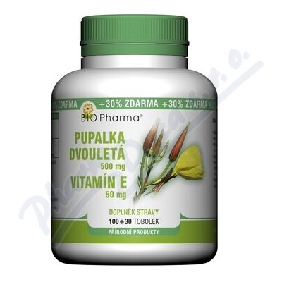 Bio-pharma Pupalka 500 mg+V.E 50 mg 100+30 tablet – Hledejceny.cz