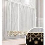 Vánoční dekorační krátká vitrážová záclona do kuchyně STARS III. 150x90 cm MyBestHome – Hledejceny.cz