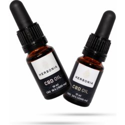 Herbonia Výhodný balíček pro pár 15% CBD Konopný olej, 10 ml + 20% CBD Konopný olej, 10 ml