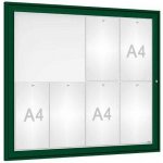PROCITY Venkovní elegantní vitrína Tradition, 8 x A4, zelená – Zboží Živě