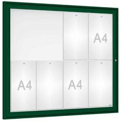 PROCITY Venkovní elegantní vitrína Tradition, 8 x A4, zelená – Zboží Živě