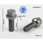 Kolový šroub M14x1,5x34 koule R14, klíč 19, S19D34R14; výška 63