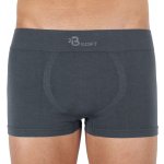 Gino bezešvé boxerky Micro Cotton Long Tmavě šedé – Zboží Dáma