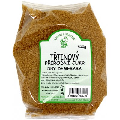 Zdraví z přírody Cukr třtinový Demerara 500 g – Zbozi.Blesk.cz