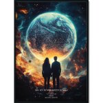 Jen tak z lásky Hvězdná mapa Vašeho životního okamžiku Rozměr plakátu: 30 × 40 cm (tištěný plakát), Barva pozadí: Galaxie, Volba rámu: Černý dřevěný rám – Zboží Dáma