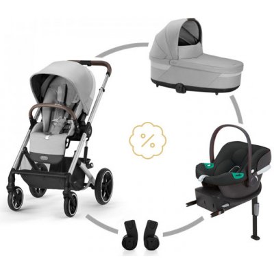 Cybex SET BALIOS S LUX + korba + adaptéry + autosedačka + základna LAVA GREY 2024 – Sleviste.cz