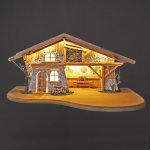 AMADEA Dřevěný betlém s figurkami 54 cm – Sleviste.cz