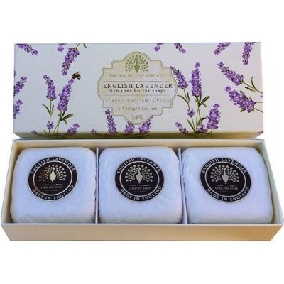 English Soap English Lavender přírodní parfémované mýdlo s bambuckým máslem  3 x 100 g od 227 Kč - Heureka.cz