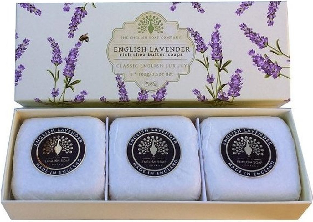 English Soap English Lavender přírodní parfémované mýdlo s bambuckým máslem  3 x 100 g od 227 Kč - Heureka.cz