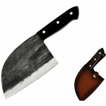 UG Grill Nůž Butcher 17,5 29 cm s pouzdrem Uhlíková ocel černé dřevo