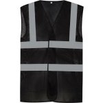 Yoko Hi-Vis síťovaná bezpečnostní vesta HVW120 černá
