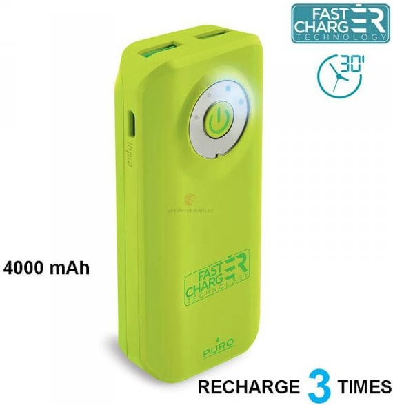 PURO Universal External Fast Charger Battery 4000 mAh zelená od 289 Kč -  Heureka.cz