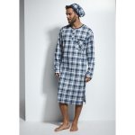 Cornette noční košile dlouhý rukáv s čepičkou modrá – Zboží Mobilmania