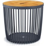 Prosperplast Univerzální koš CLUBO s bambusovým víkem antracit 33,5cm – Zboží Dáma