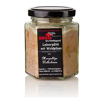 Leberpâté mit Waldpilzen, vom Mangaliza Wollschwein, 150 g