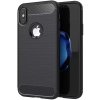 Pouzdro a kryt na mobilní telefon Apple Coolcase Carbon Brushed pro Apple iPhone X / XS Černé