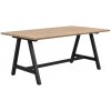Jídelní stůl Rowico Přírodní dubový jídelní stůl Carradale 170 cm s černými nohami A