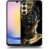 Pouzdro a kryt na mobilní telefon Samsung Picasee silikonové Samsung Galaxy A25 A256B 5G Gold Black černé