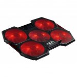 EVOLVEO Ania 14, chladicí podložka pro notebook, 5x ventilátor, červené podsvícení, – Hledejceny.cz