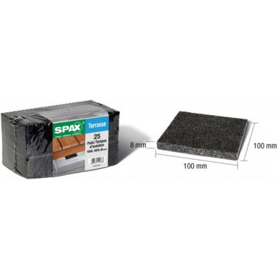 Gumová podložka SPAX PADS 8 mm (100x100 mm) – Hledejceny.cz