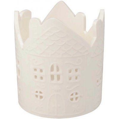 Anděl Přerov Svícen s domky porcelánový 10 x 11 x 10 cm – Hledejceny.cz
